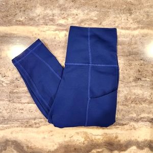 Fabletics Navy Oasis PureLuxe High-Waisted 7/8 Legging Size XXS